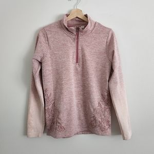 Calia Seamless 1/4 Zip Ombre Floral pattern